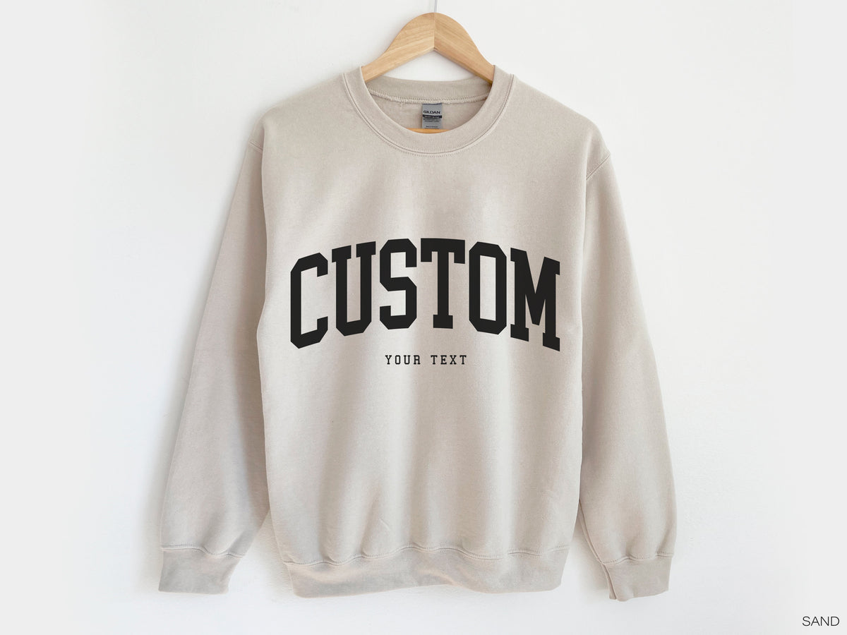 Text Letters Sports Team Custom Logo Crewneck Sweatshirt - view 3