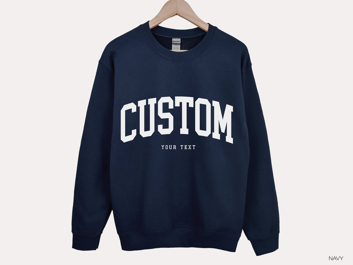 Text Letters Sports Team Custom Logo Crewneck Sweatshirt - view 4