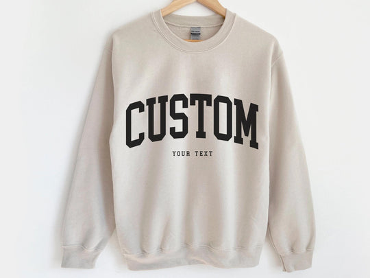Font Text Sports Team Oversized Crewneck Sweatshirt - PayRespects