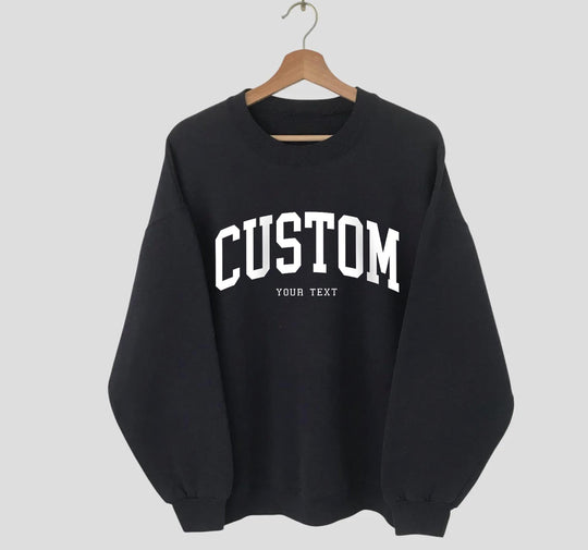 Text Letters Sports Team Custom Logo Crewneck Sweatshirt - PayRespects