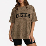 Leopard Personalized Oversized Tee - PayRespects