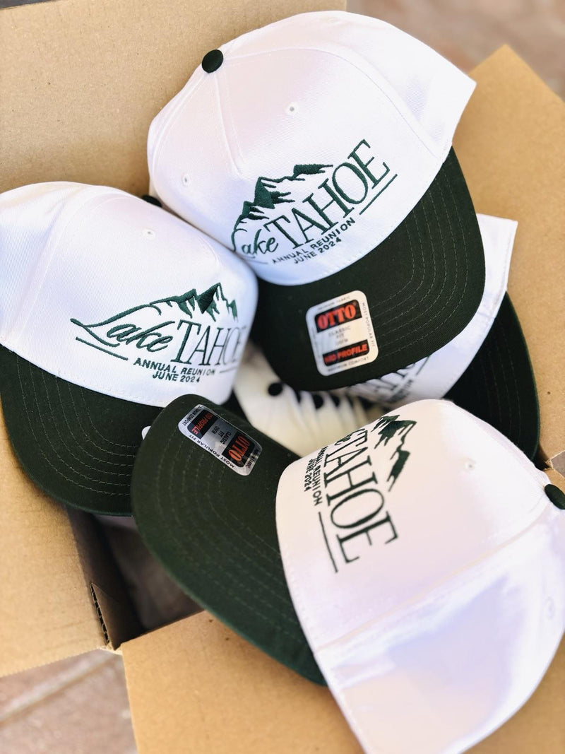 Family reunion — group order · two-tone snapbacks, made by PAYRESPECTS