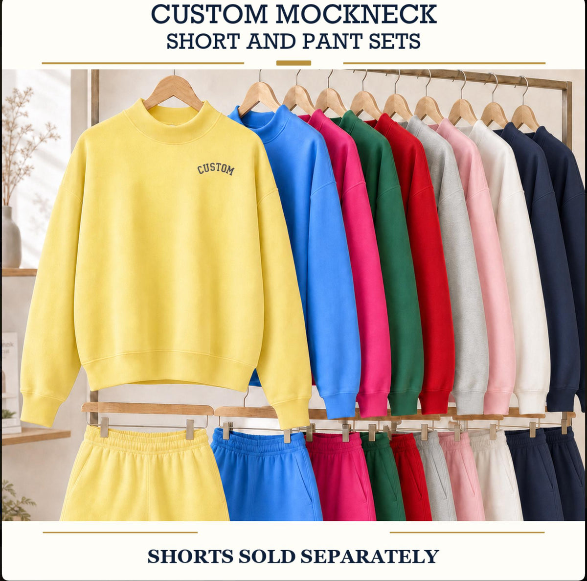 Custom Matching Mockneck & Shorts - Separates - view or guide 2