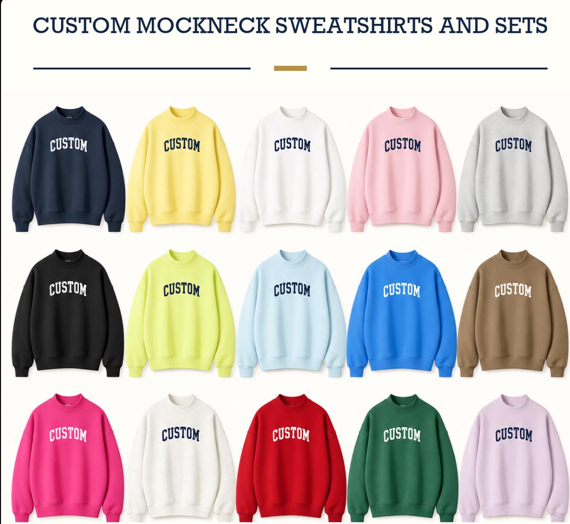 Custom Monogram Mockneck Sweatshirt - view or guide 2