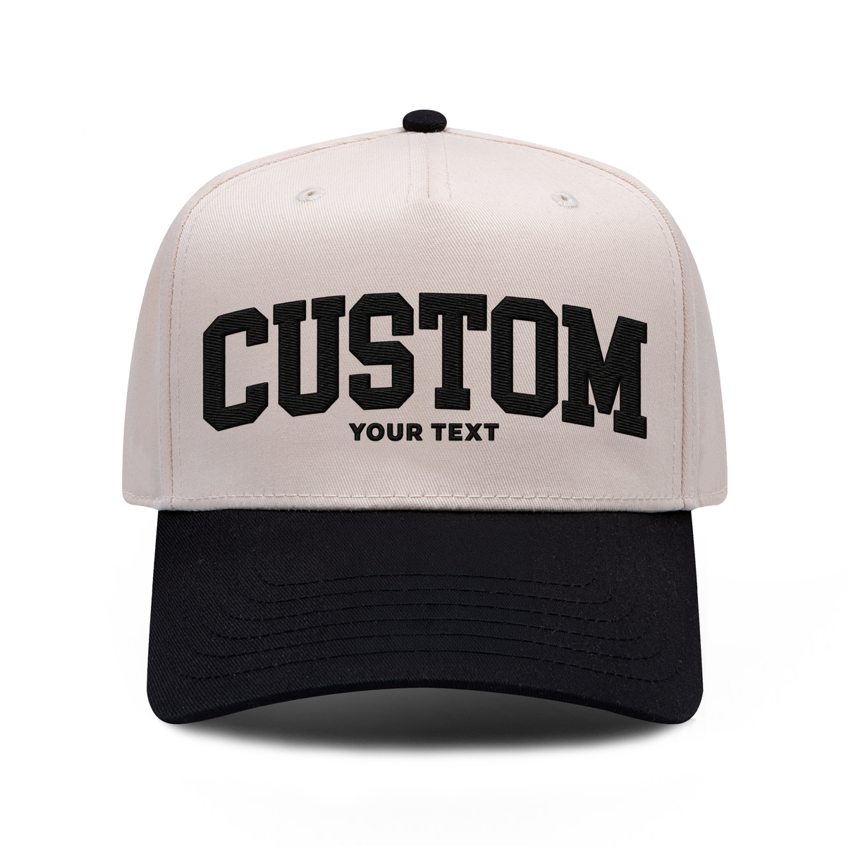 PAYRESPECTS custom five-panel snapback hat example; final design to be confirmed