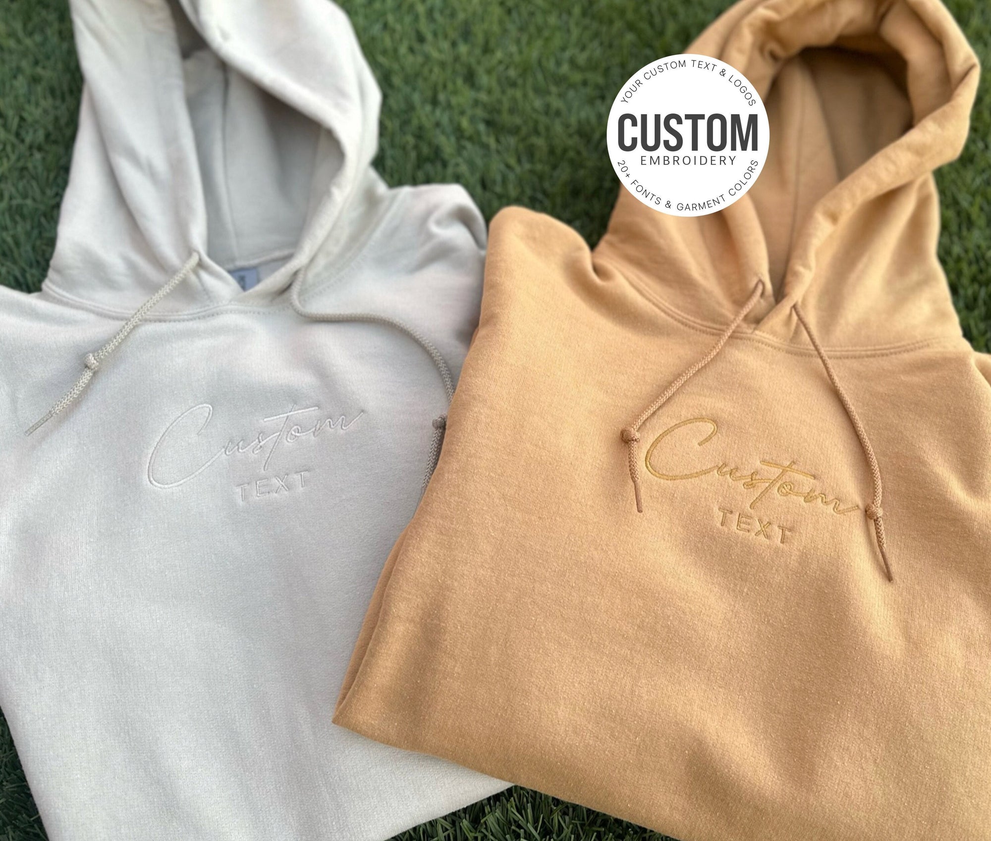 Monochrome Simple Embroidered Hoodie - view 8