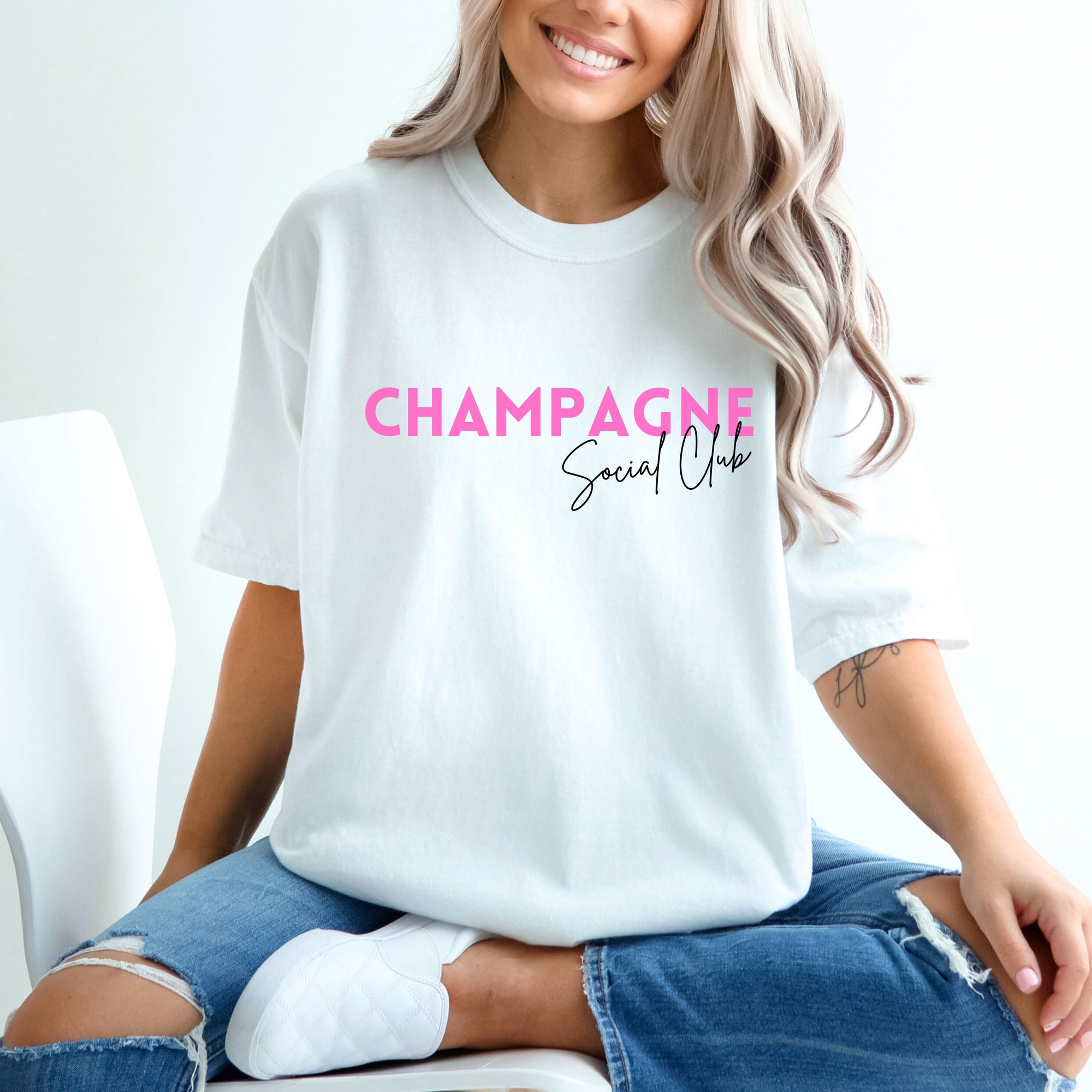Champagne Social Crewneck Sweatshirt - view 7