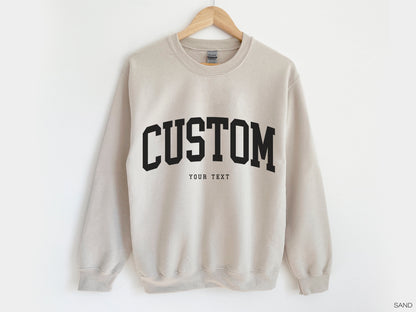 Text Letters Sports Team Custom Logo Crewneck Sweatshirt - view 3