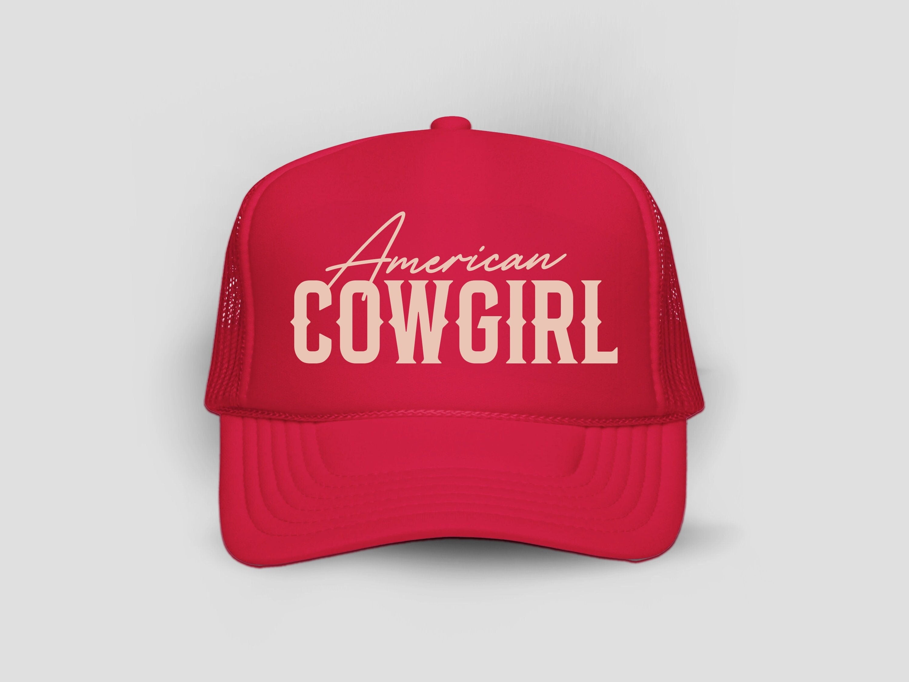 CUSTOM WESTERN USA TRUCKER HAT