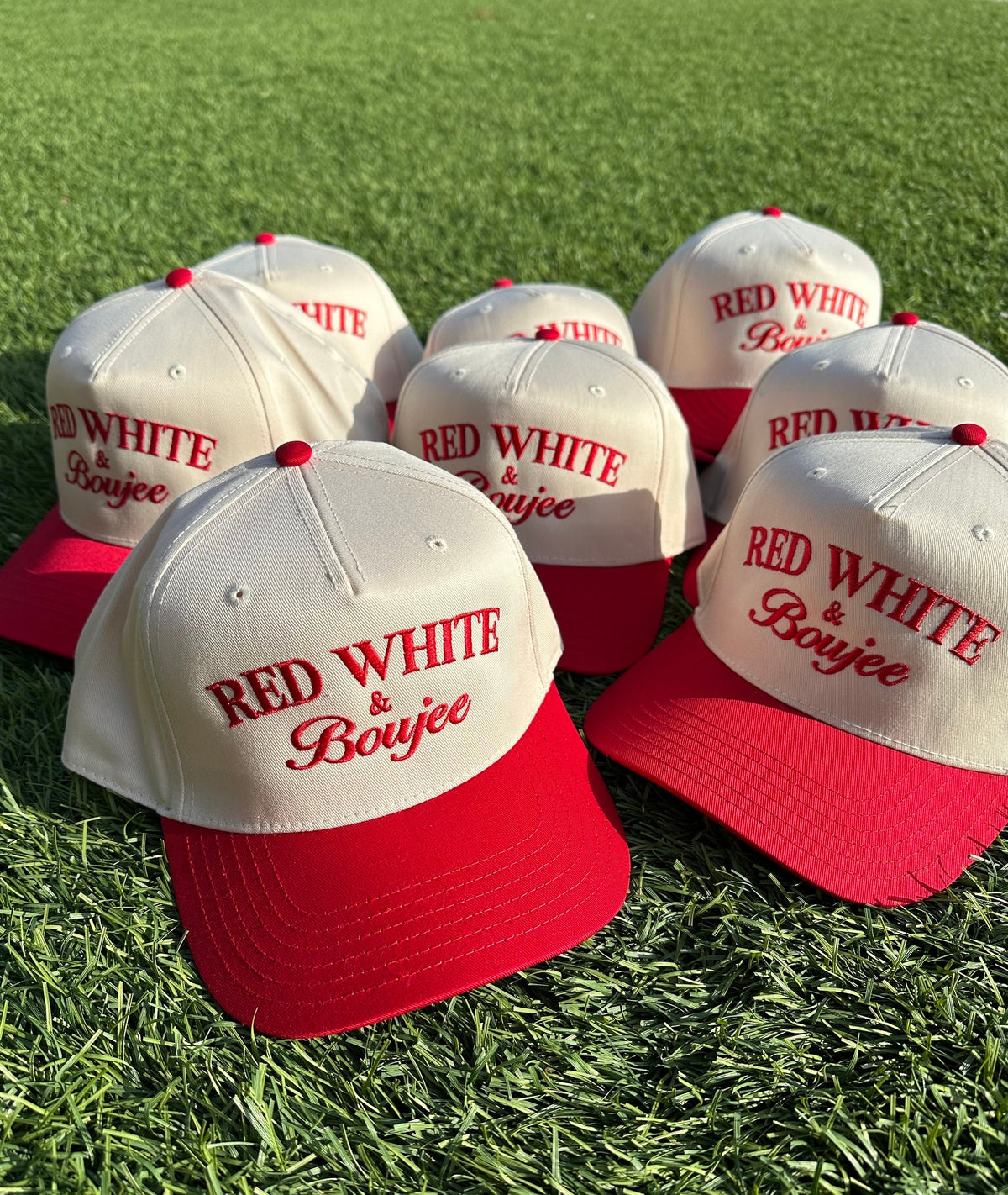 Red White & Boujee Embroidered Hat