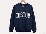 Text Letters Sports Team Custom Logo Crewneck Sweatshirt - view 4