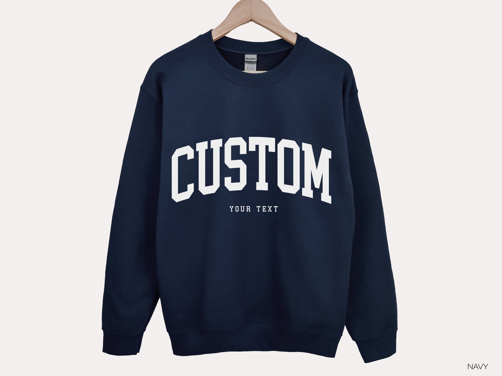 Text Letters Sports Team Custom Logo Crewneck Sweatshirt - view 4