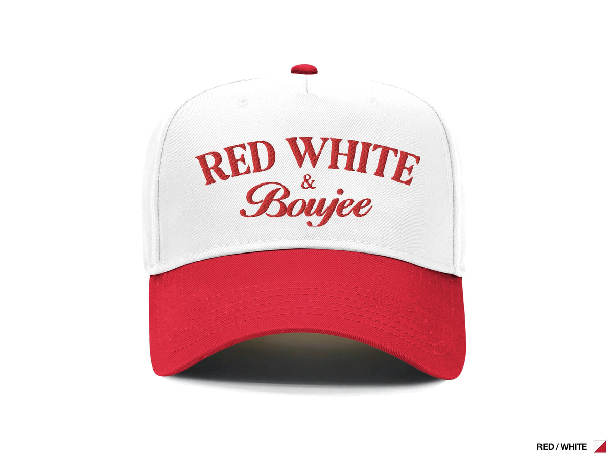 Red White & Boujee Embroidered Hat
