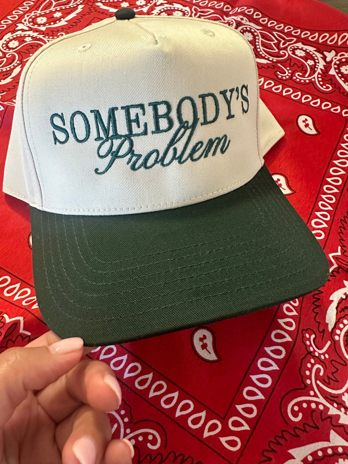 Somebody's Problem Embroidered Trucker Hat - view 2