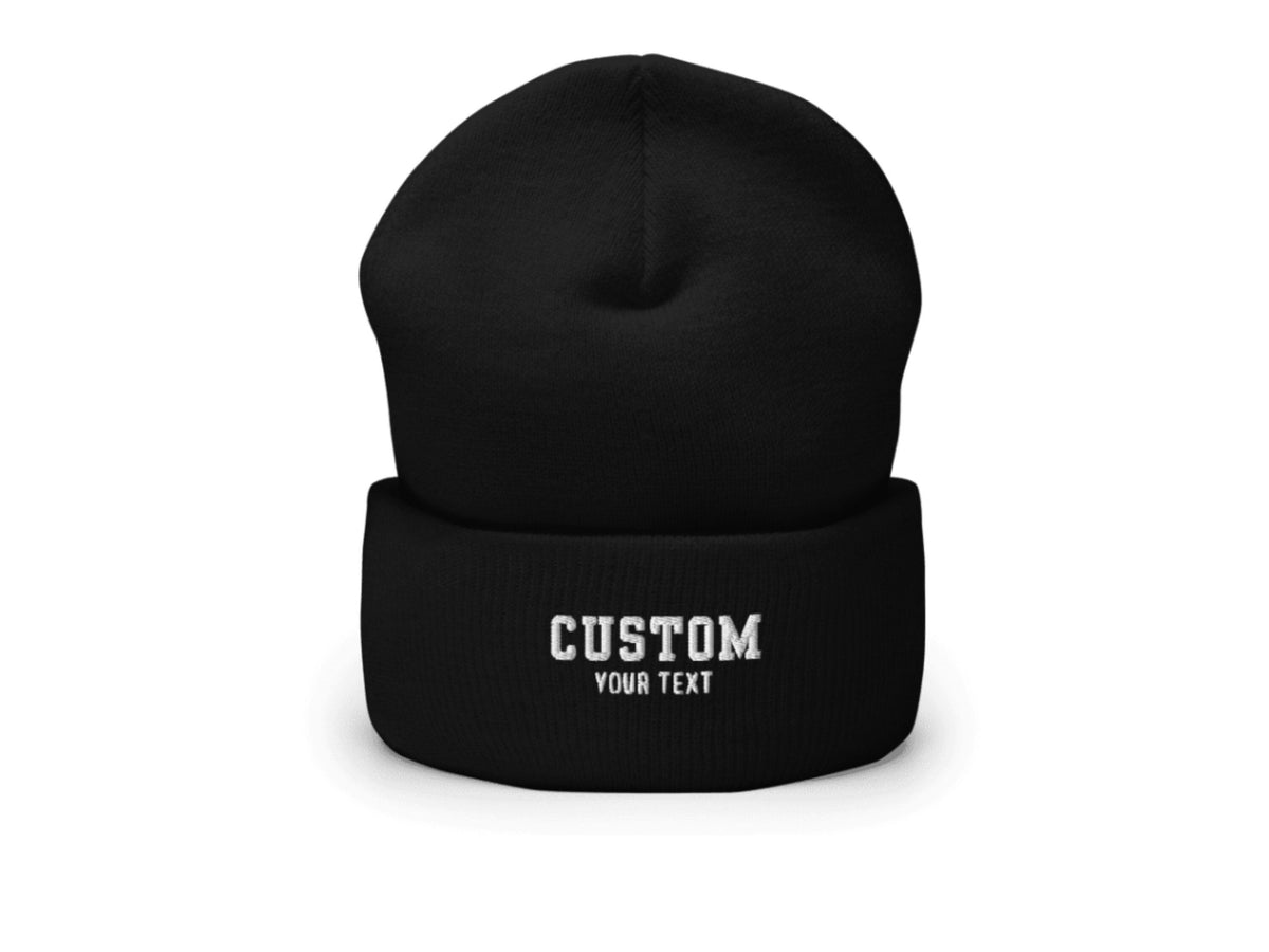 Cuffed Embroidered Beanie - PayRespects