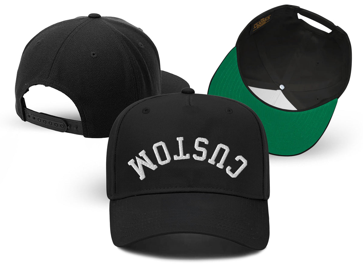 Upside Down Embroidered Snapback Hat - view 4