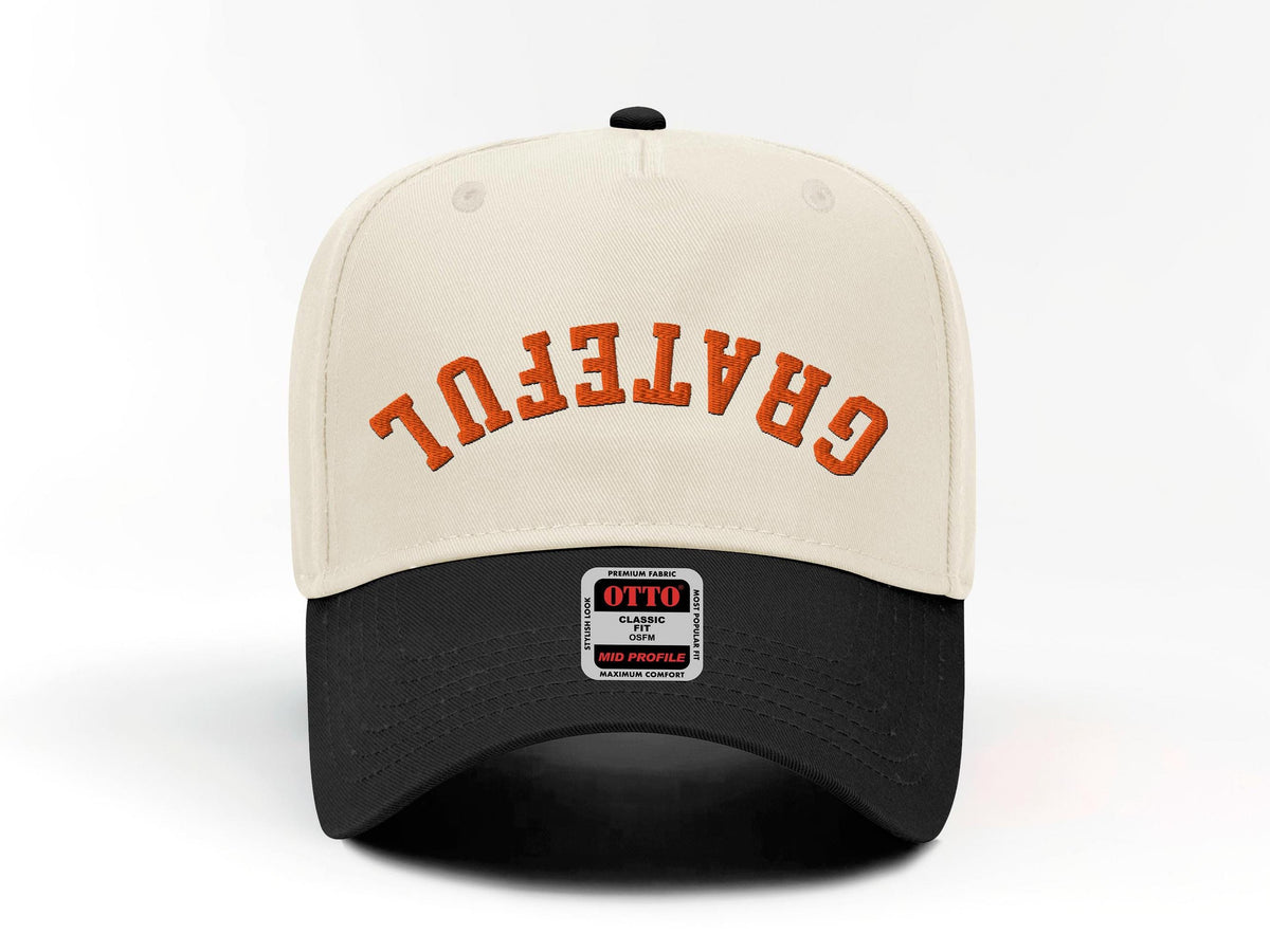 Grateful Upside Down Embroidered Hat