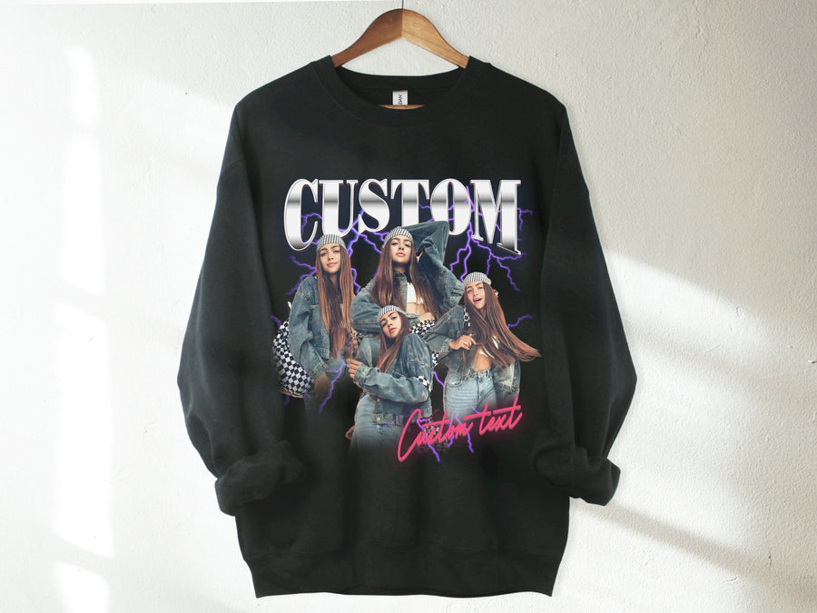 Bootleg Photo Custom Photo Crewneck Sweatshirt - PayRespects