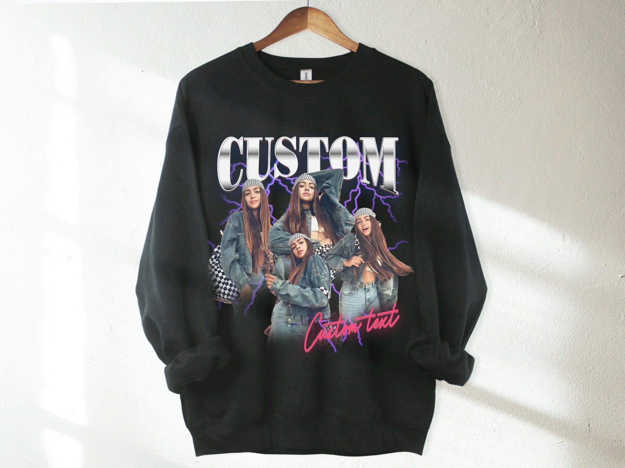 Bootleg Photo Custom Photo Crewneck Sweatshirt - PayRespects