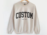 Font Text Sports Team Oversized Crewneck Sweatshirt - PayRespects