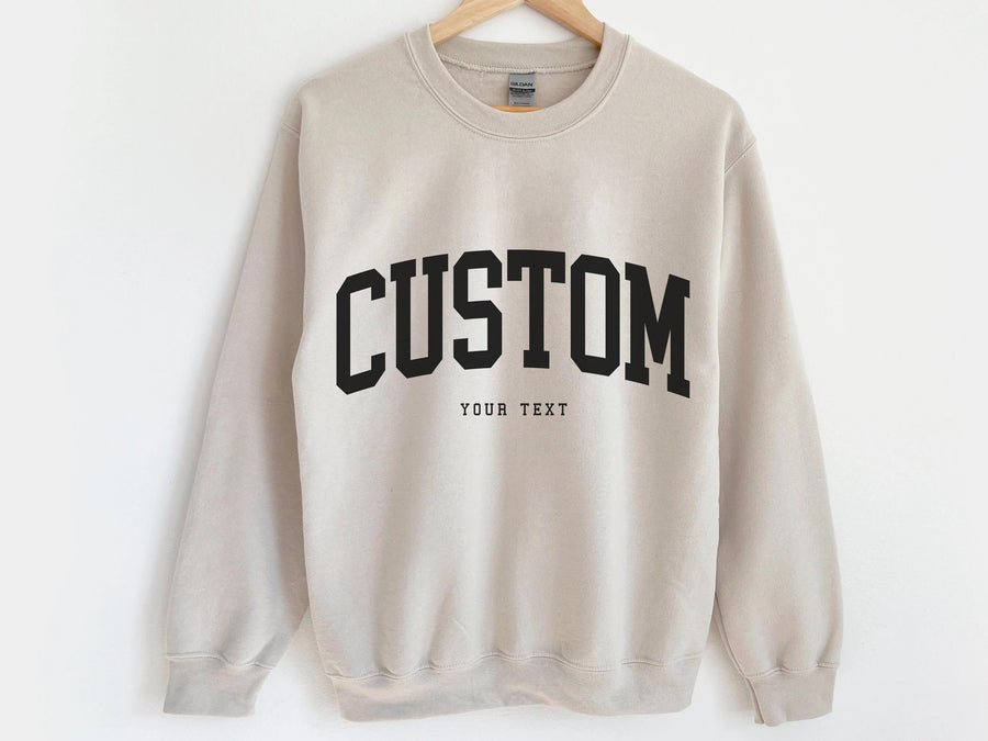 Font Text Sports Team Oversized Crewneck Sweatshirt - PayRespects