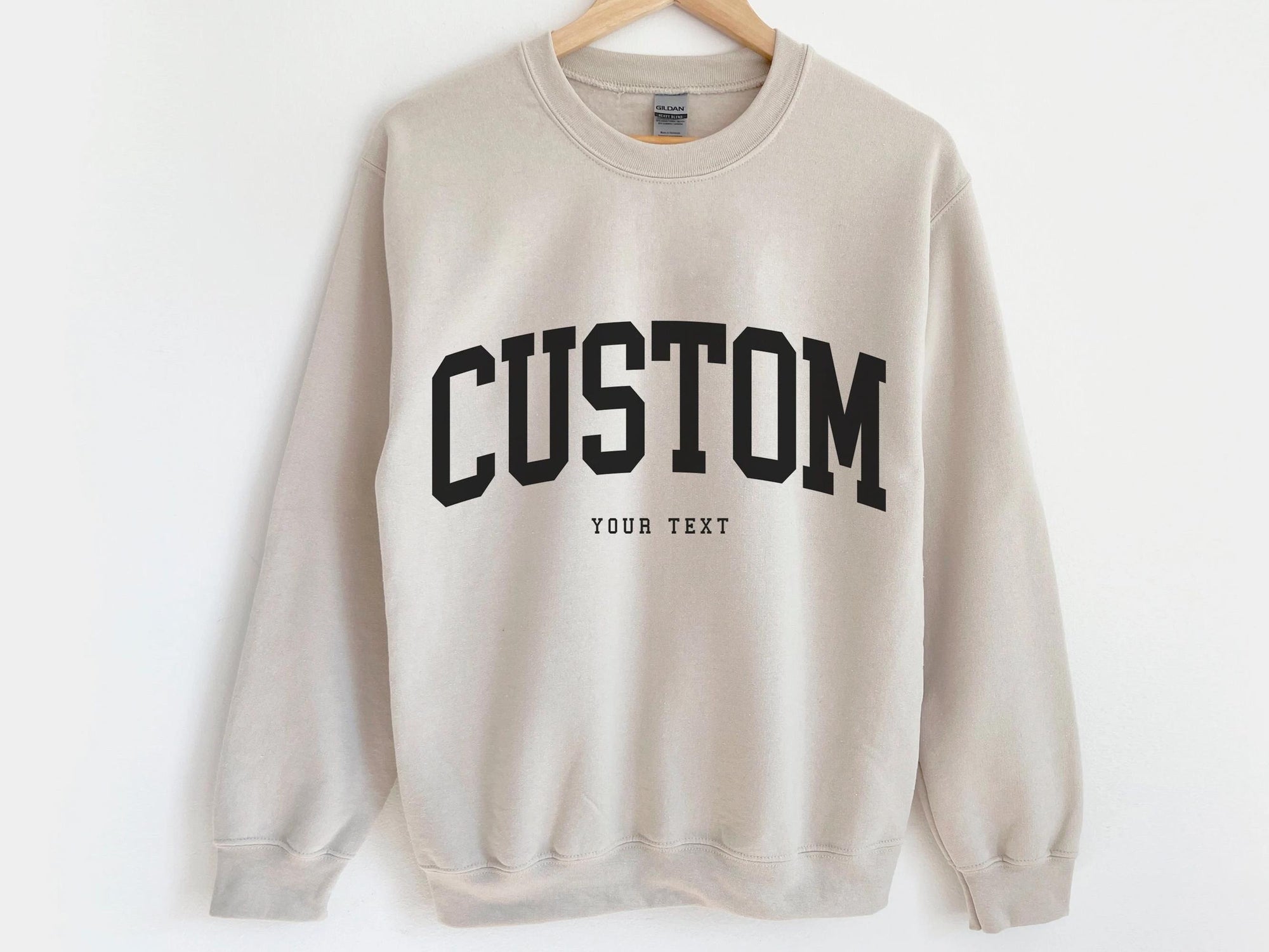 Font Text Sports Team Oversized Crewneck Sweatshirt - PayRespects