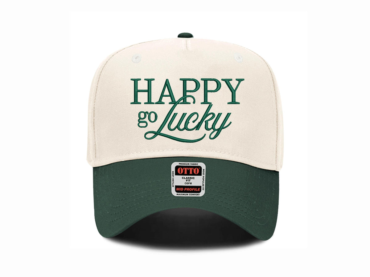 Happy Go Lucky Embroidered Hat