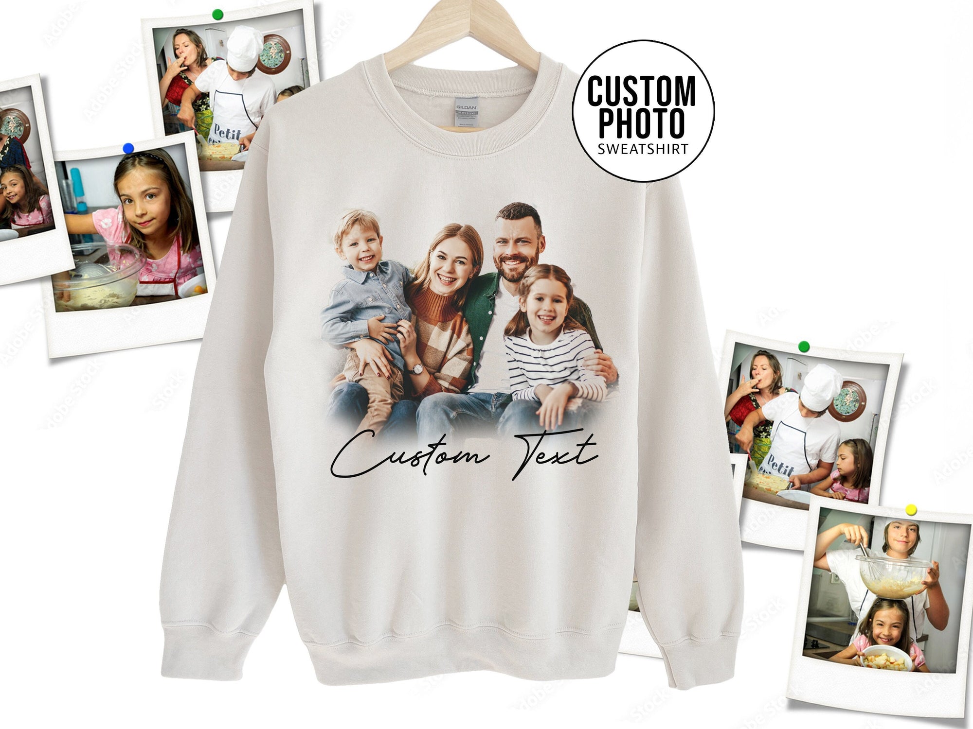 Photo Picture Custom Photo Crewneck Sweatshirt - PayRespects