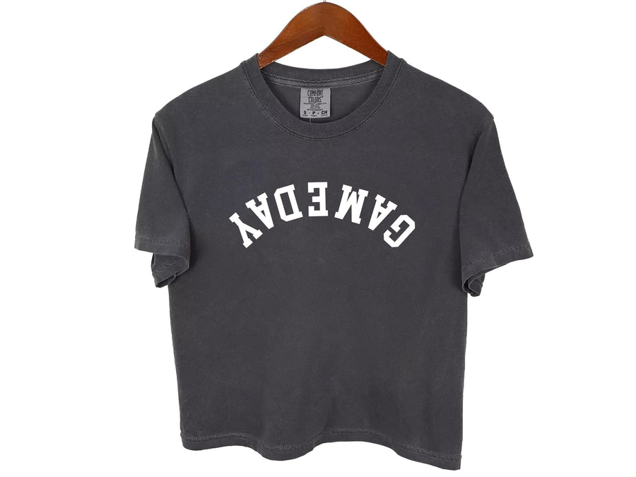 Upside Down Game Day Custom Crop Top - PayRespects