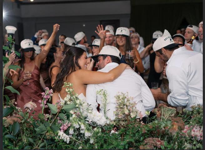 Upside Down Wedding Embroidered Hat - view 8