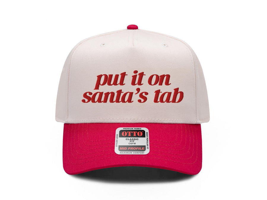 Put It on Santa's Tab Christmas Two-Tone Snapback Hat
