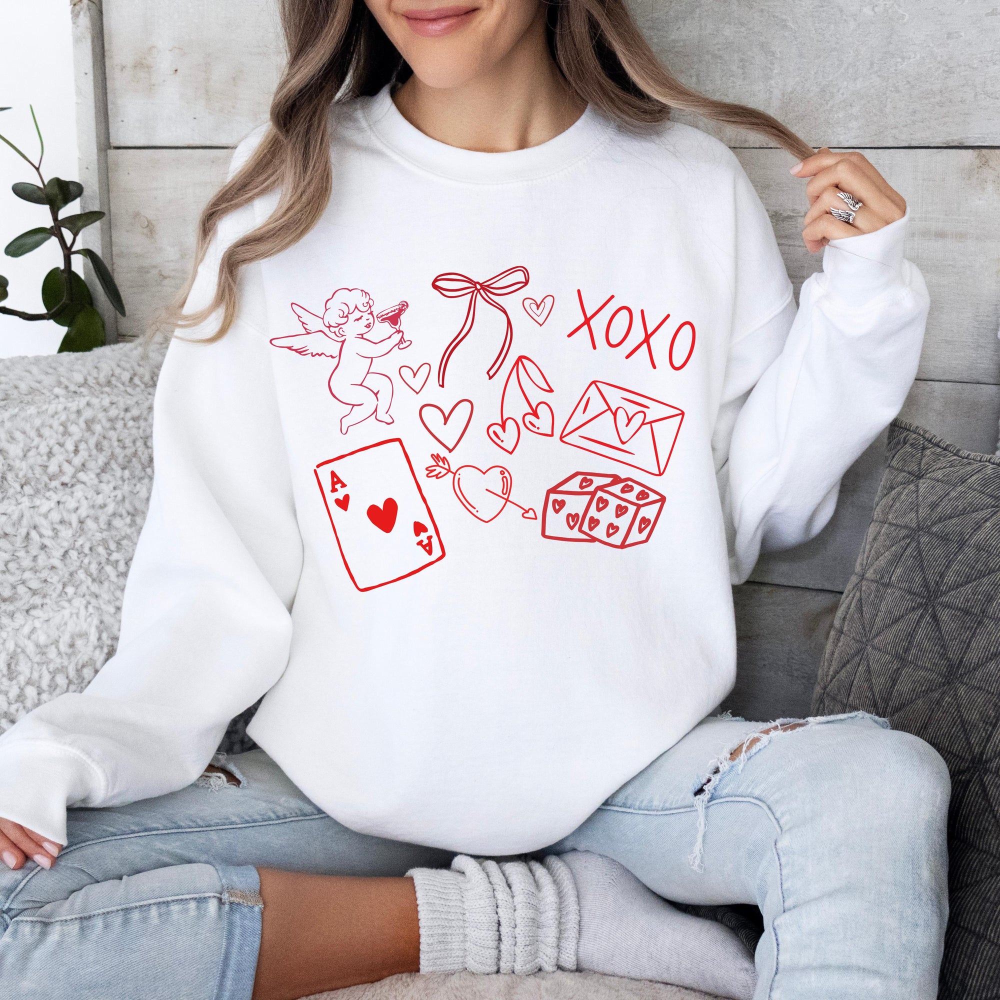 Valentine's Collage Holiday Crewneck Sweatshirt - view 2
