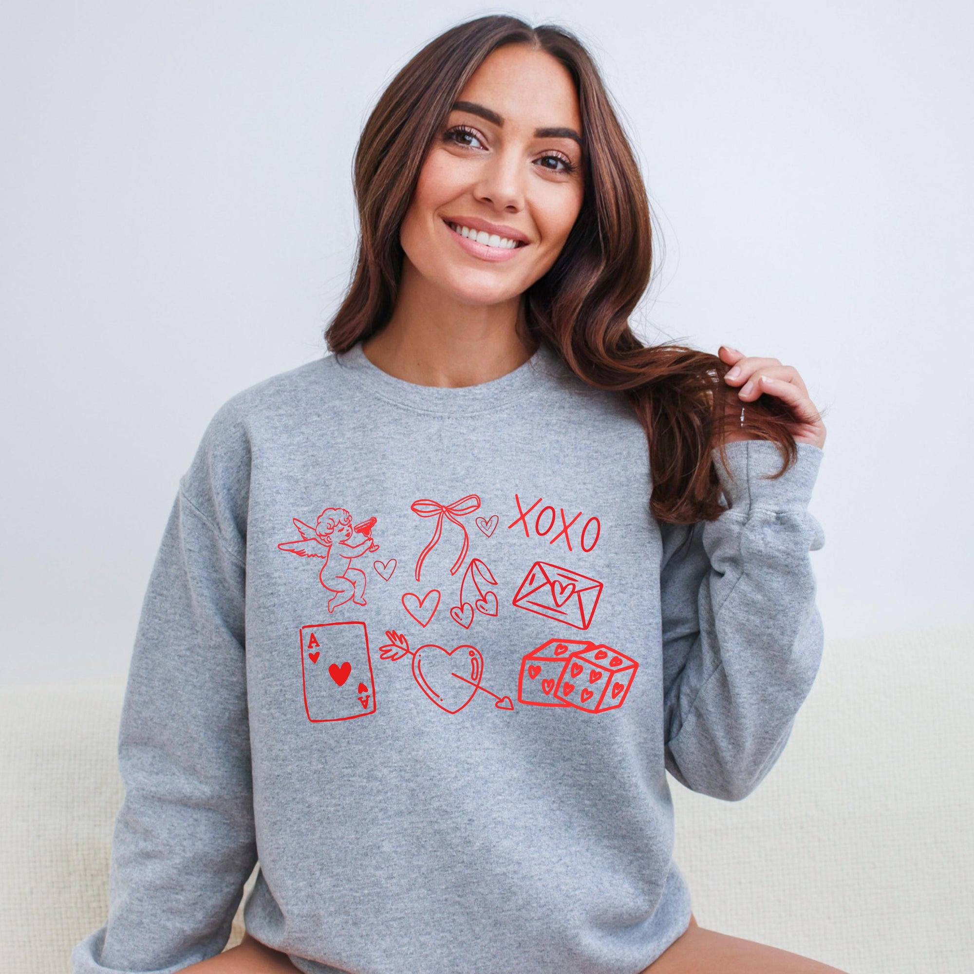 Valentine's Collage Holiday Crewneck Sweatshirt - view 7