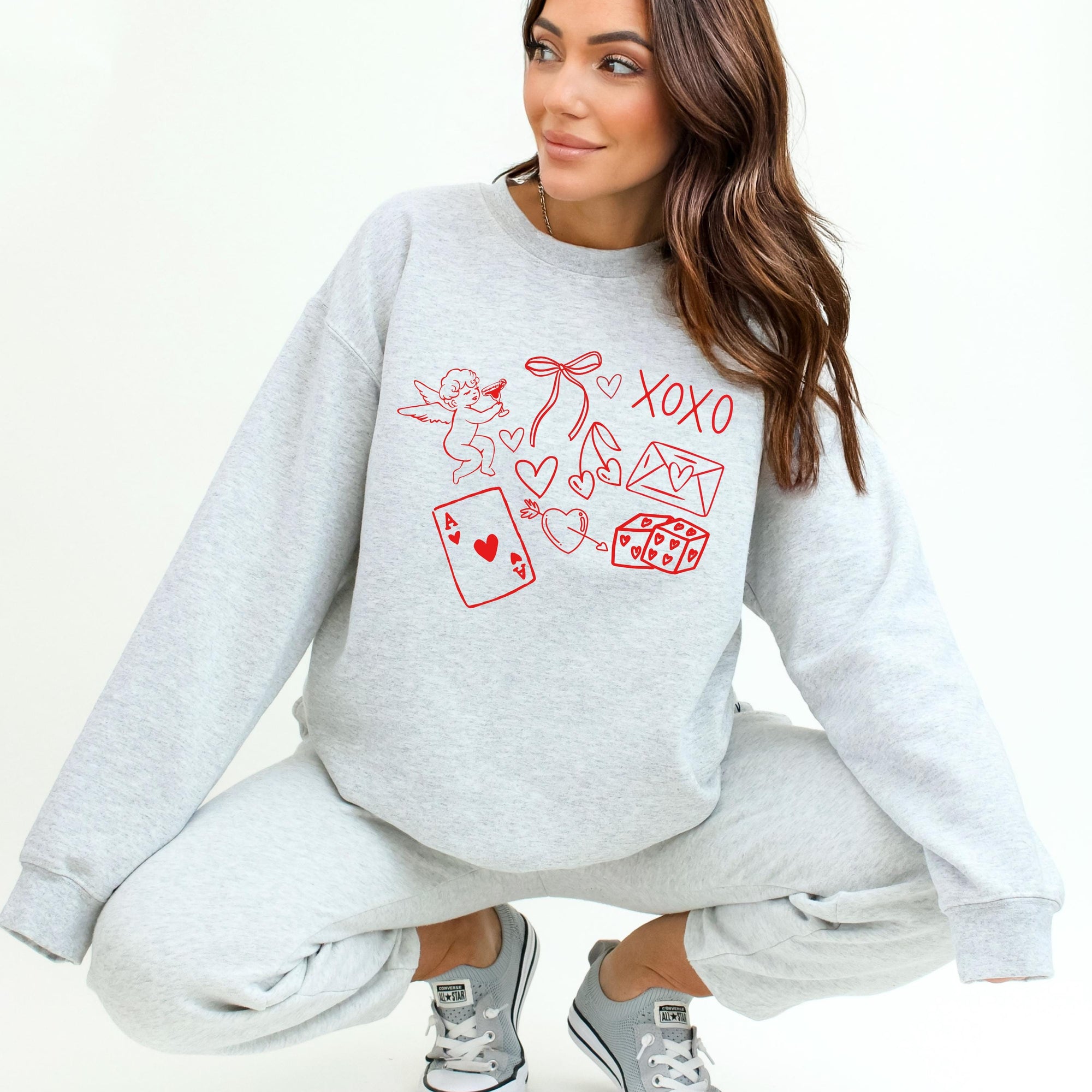 Valentine's Collage Holiday Crewneck Sweatshirt - view 3
