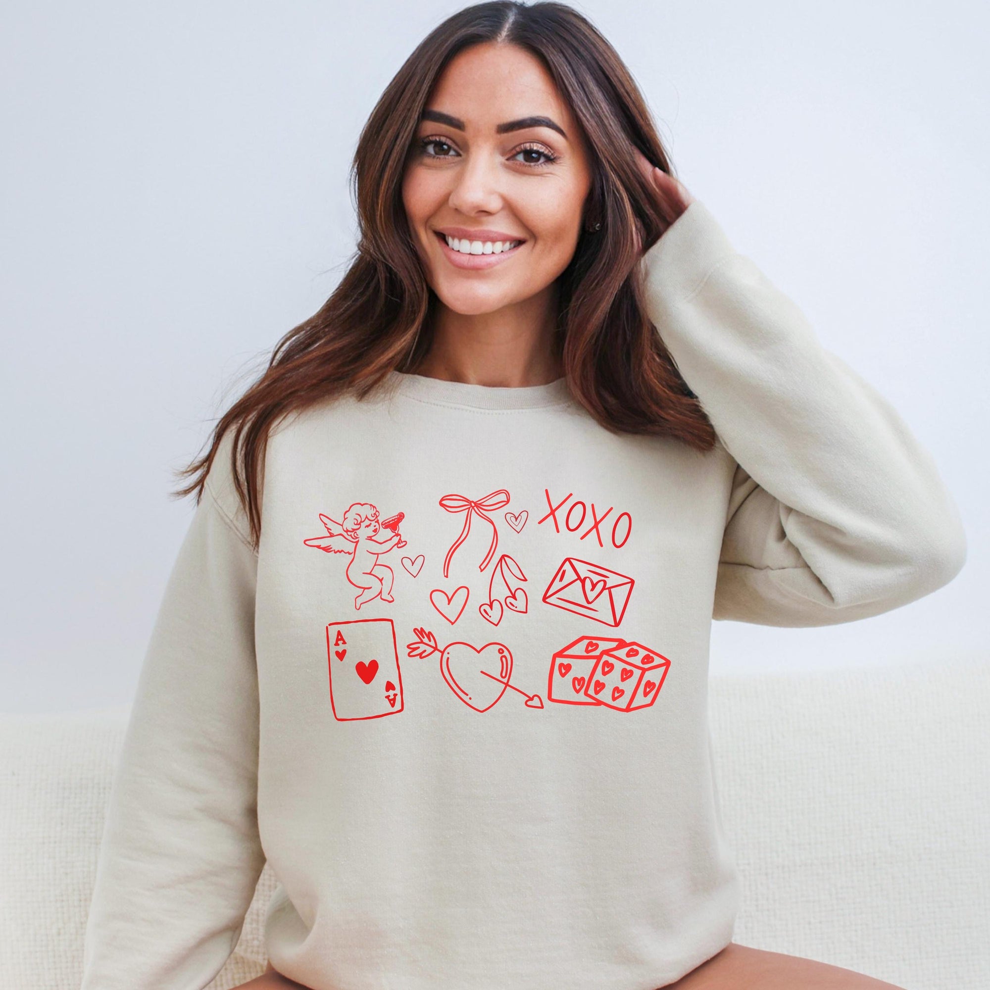 Valentine's Collage Holiday Crewneck Sweatshirt - view 6