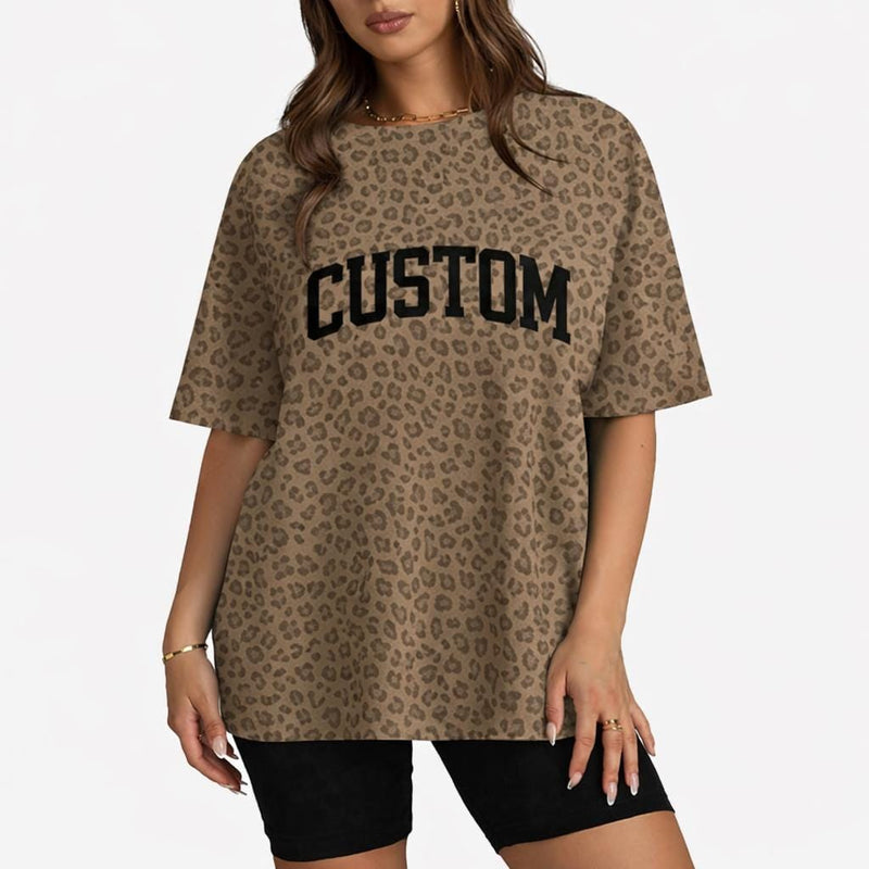 Leopard Personalized Oversized Tee