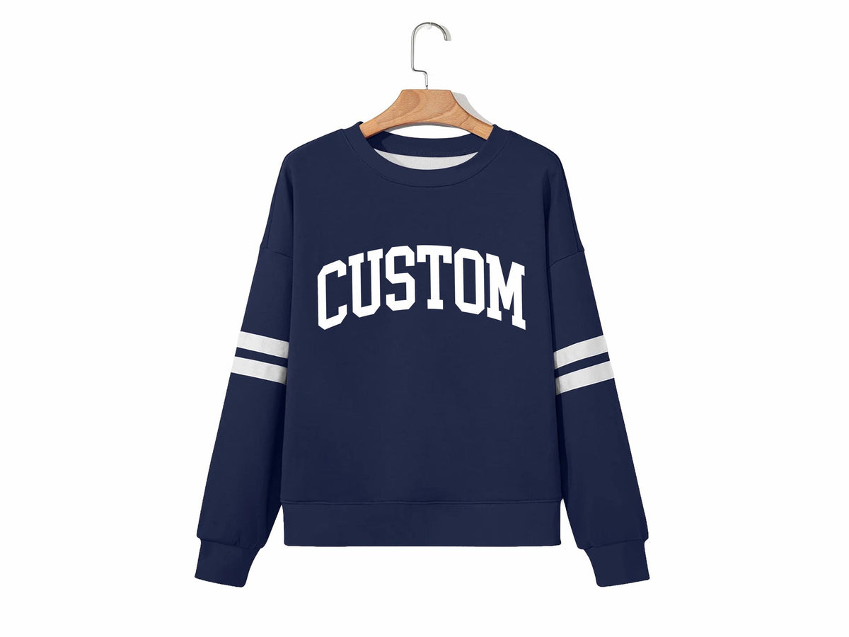 Striped Game Day Personalized Crewneck Sweatshirt - view 3