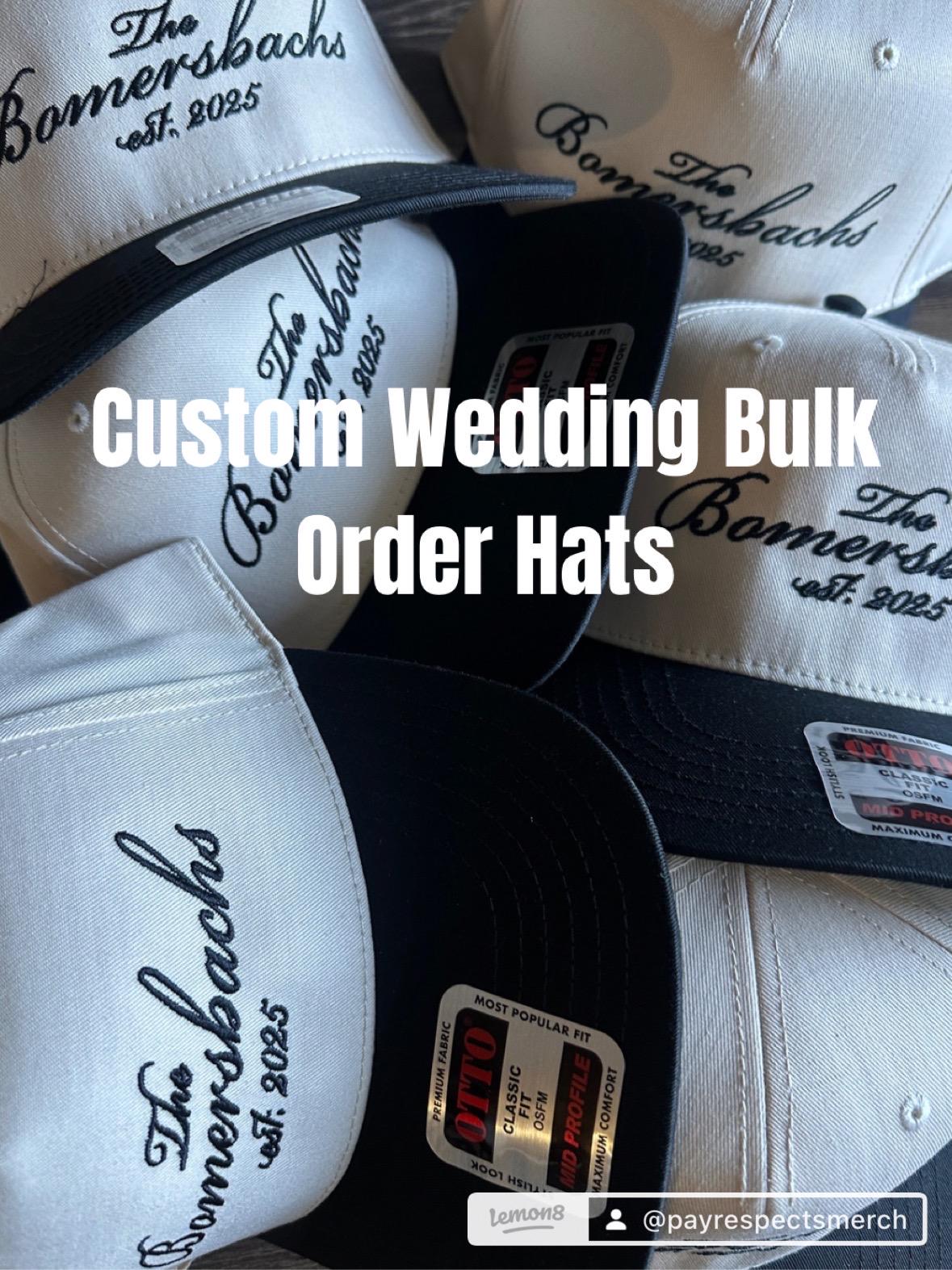 Hats Bulk Wedding Custom Logo Hat - view 10