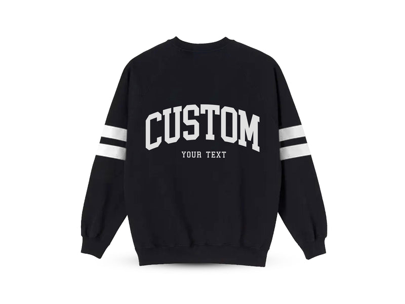 Striped Game Day Personalized Crewneck Sweatshirt