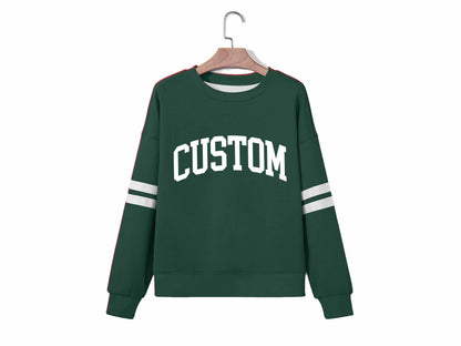 Striped Game Day Personalized Crewneck Sweatshirt - view 4