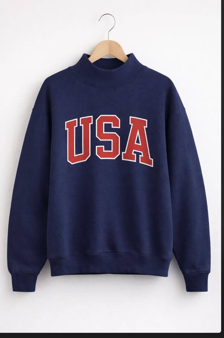 USA Mockneck Sweatshirt