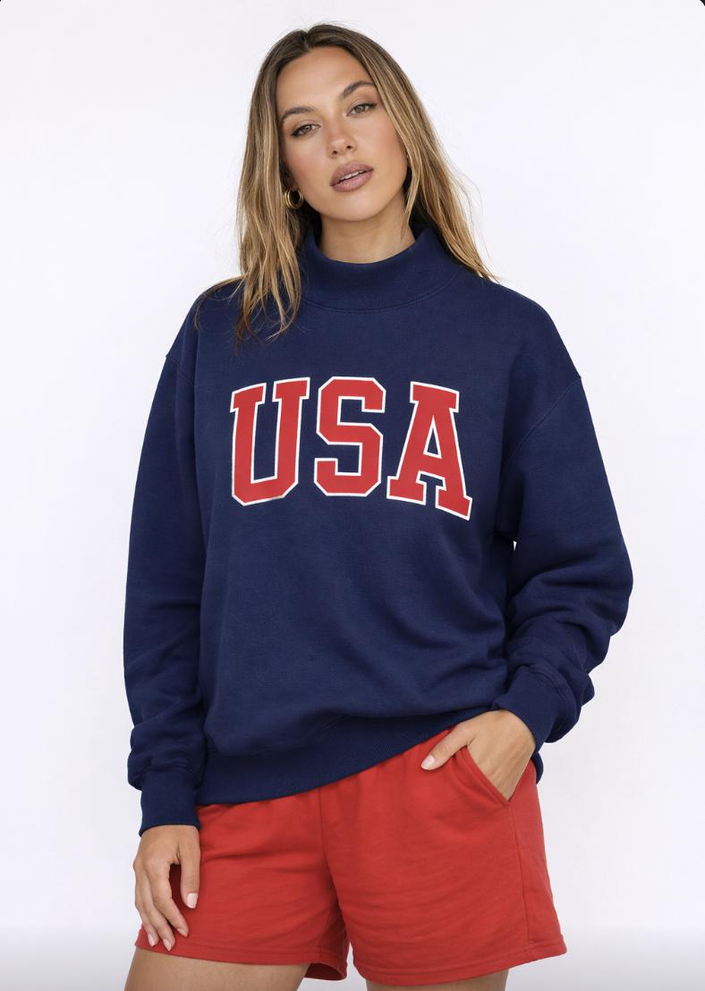 USA Mockneck Sweatshirt