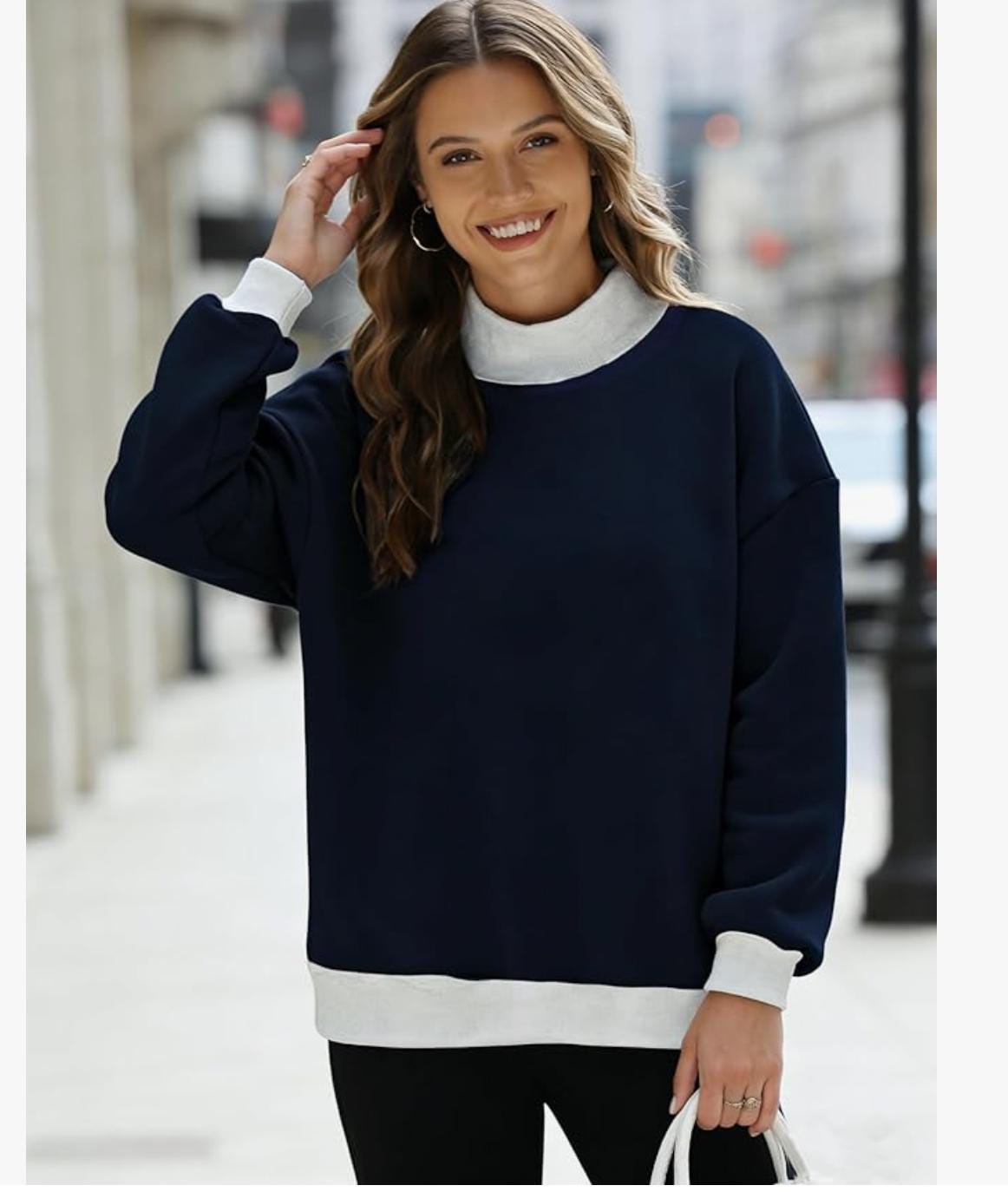 Custom Two-Tone Print Mockneck Sweatshirt