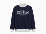 Custom Two-Tone Print Mockneck Sweatshirt