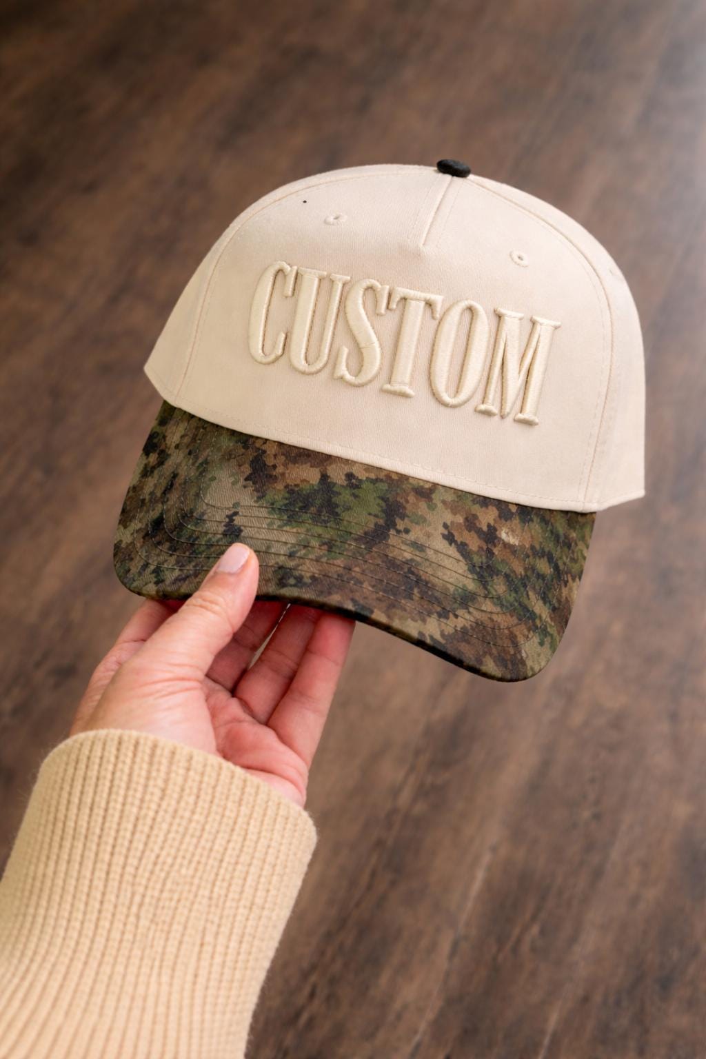 Camo Embroidered Trucker Hat - PayRespects