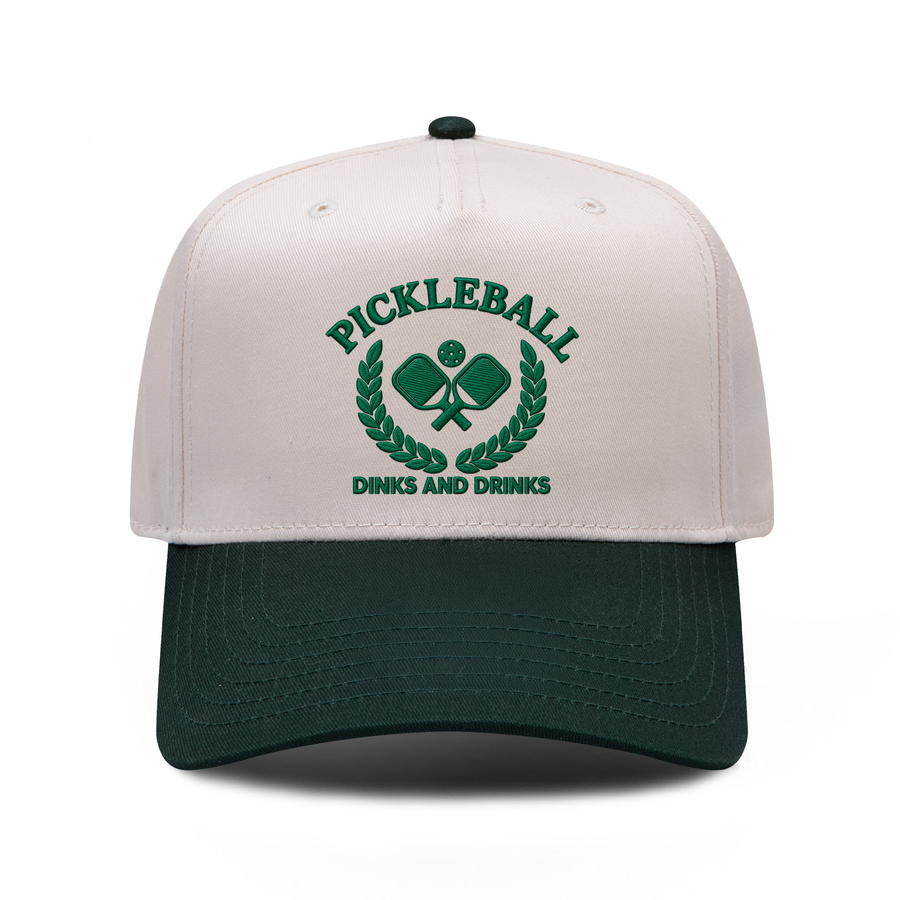 Pickleball Dinks & Drinks Embroidered Hat