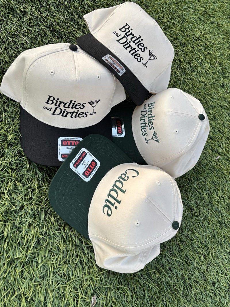 Birdies and Dirties — two-tone snapbacks, made by PAYRESPECTS